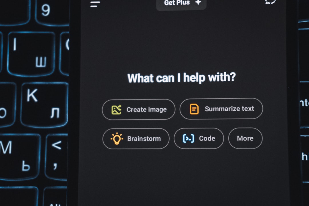 AI klantenservice interface op een modern toetsenbord