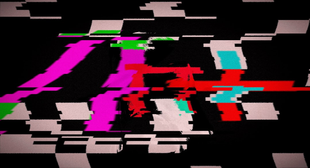 Kleurrijke glitch-art die AI-hallucinaties en foutieve output visualiseert